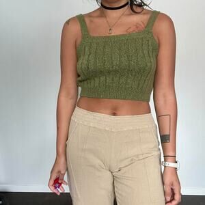 Mossy green crop top